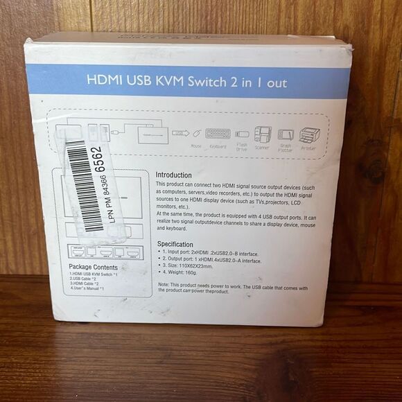 HDMI USB KVM Switch 2 in 1 out, 4K x 2K High Definition - Picture 4 of 7
